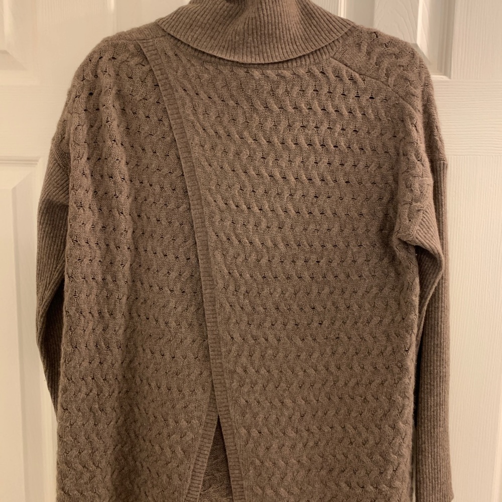Cashmere Split-Back Cowl Neck Sweater - image 2